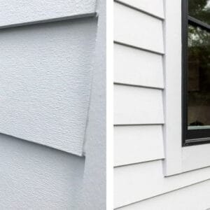 Closeup Photo of Corner Siding Painted with White