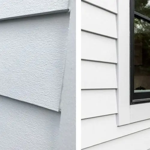 Closeup Photo of Corner Siding Painted with White
