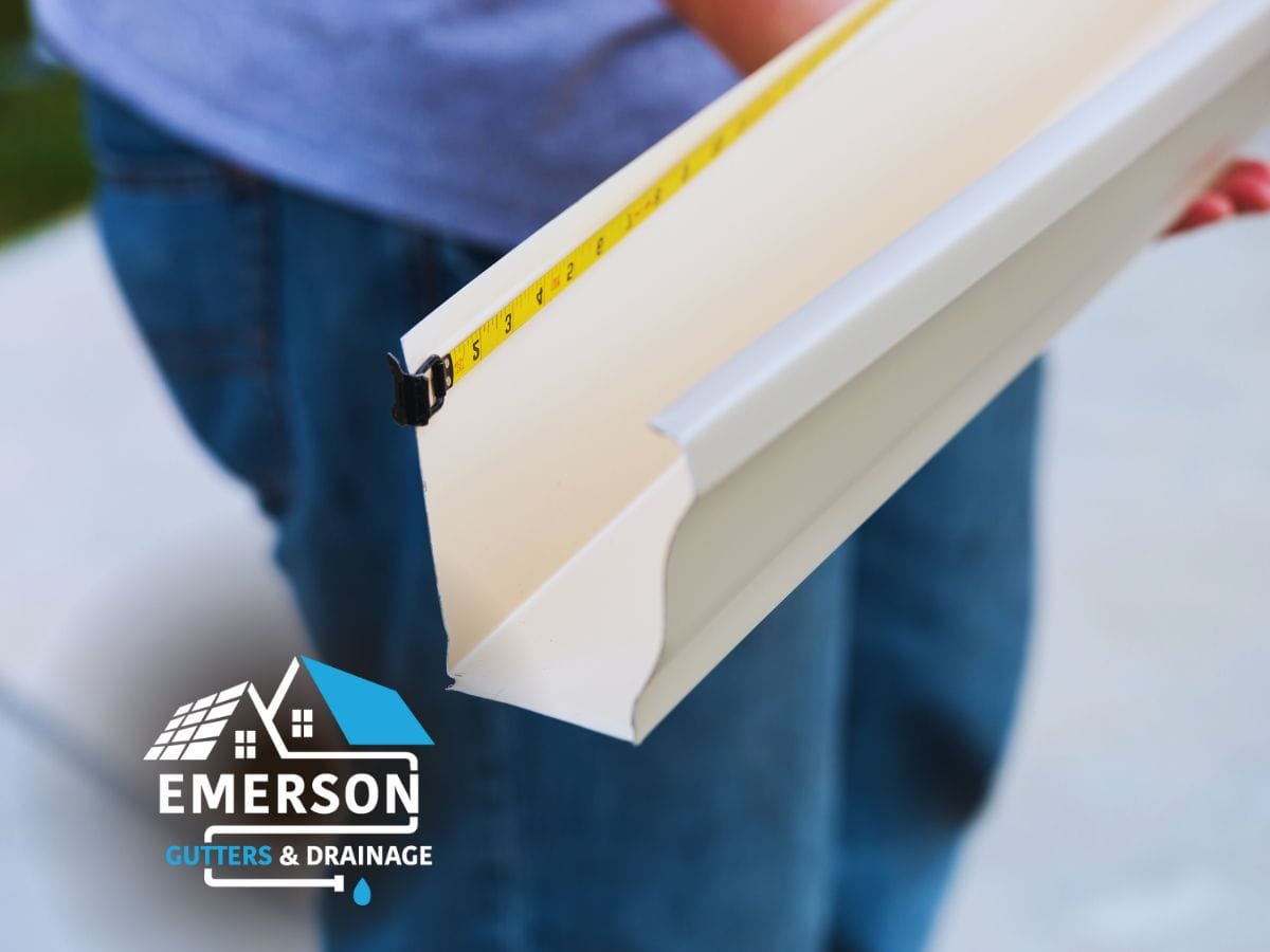 white gutter installation