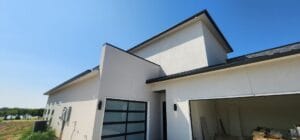 modern house with well maintained gutters