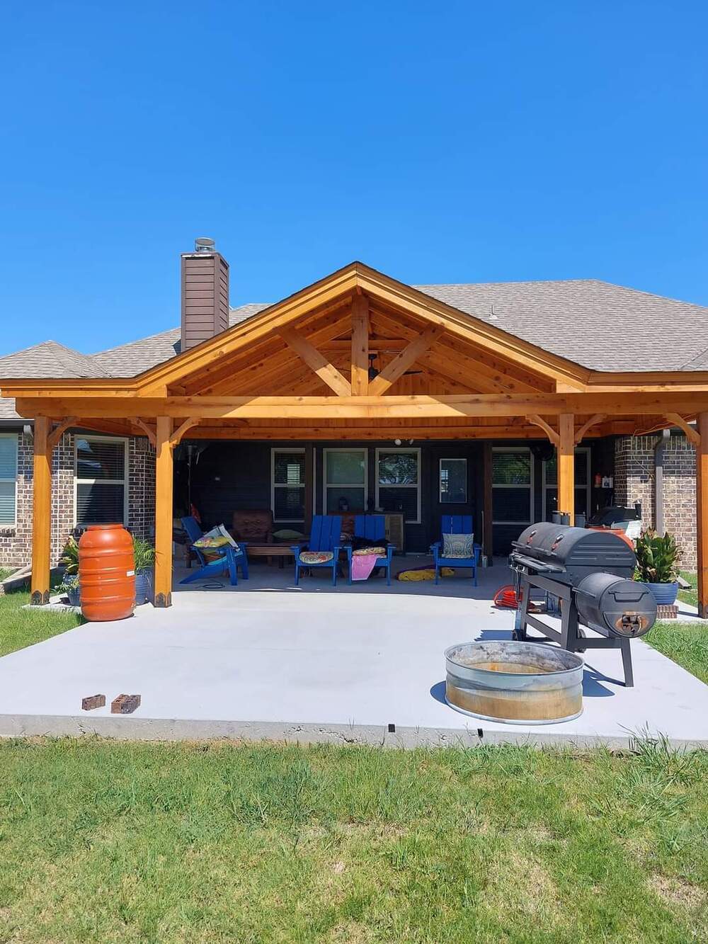 wooden patio