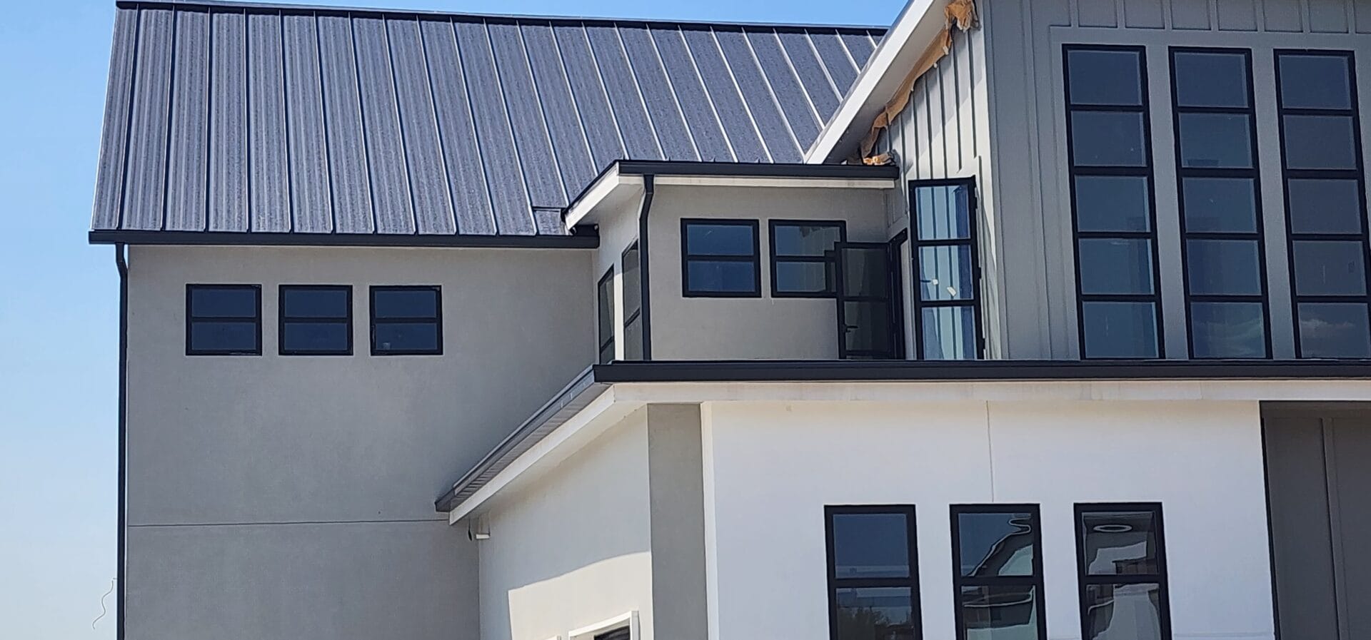 modern house with seamless gutters